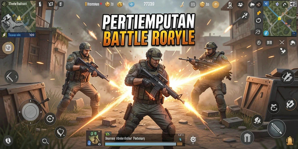Screenshot 2739 menampilkan aksi seru di medan tempur Battle Royale.