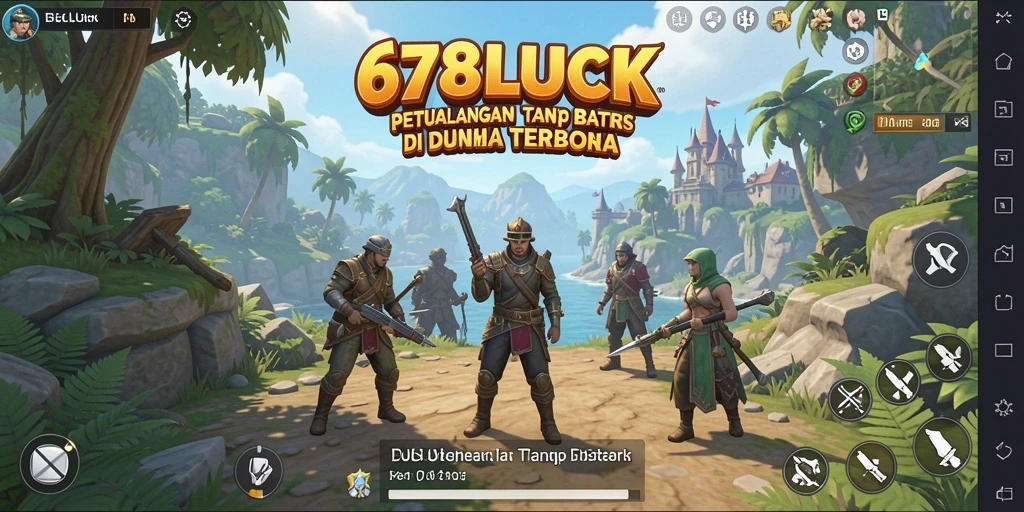 Tampilan gameplay menyerupai dunia terbuka yang menakjubkan di 678LUCK.