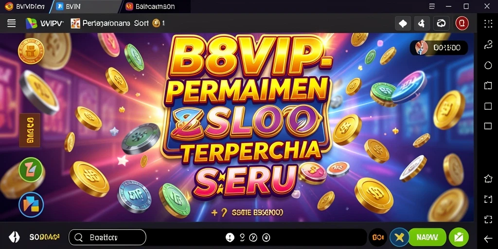 Screenshot B8VIP menampilkan gameplay Slot yang menarik dengan grafik penuh warna.