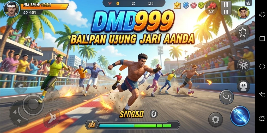 Tampilan mencoba mobil balap terbaik dalam DMD999 dengan grafis menakjubkan.