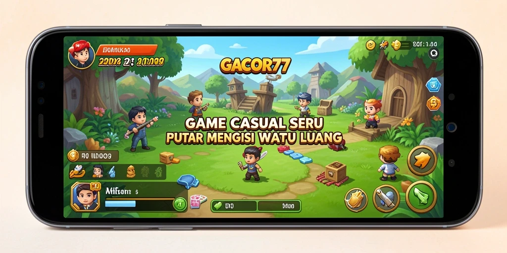 Tampilan gameplay seru GACOR77 yang penuh warna.