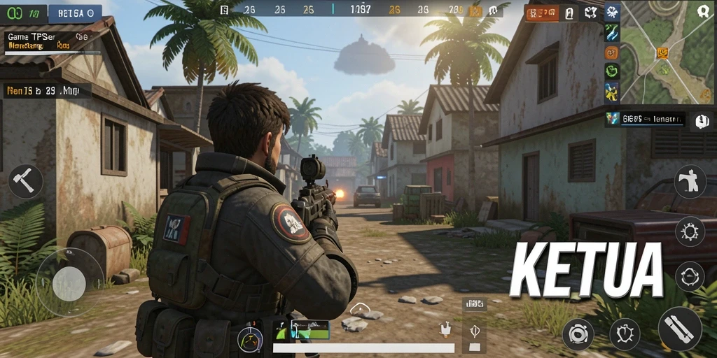 Screenshot gameplay KETUA yang menampilkan aksi seru TPS.