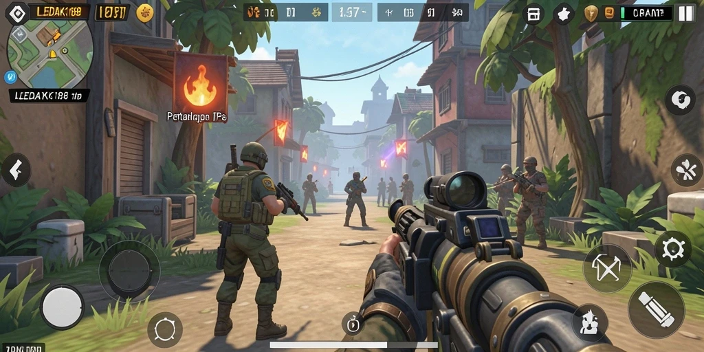 Tampilan gameplay intens di LEDAK188 dengan aksi mendebarkan.