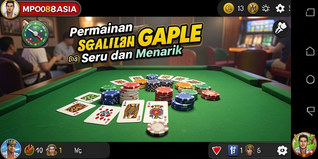 Screenshot gameplay seru dari MPO88ASIA menunjukkan momen bermain Gaple yang menyenangkan.