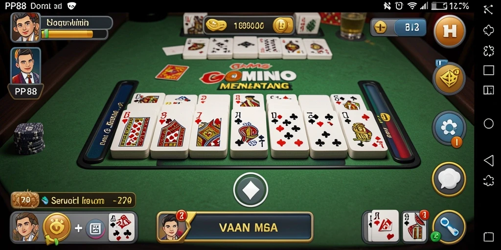 Tampilan gameplay seru dan interaktif PP88 dalam permainan Domino.