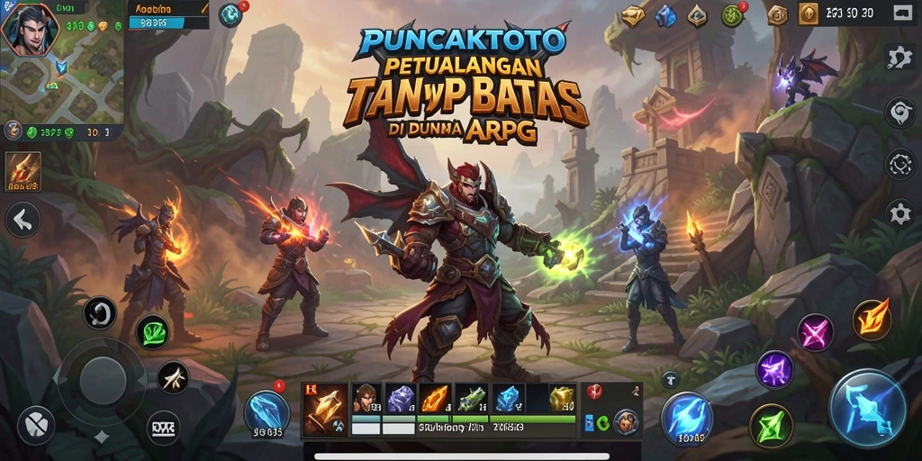 Screenshot gameplay PUNCAKTOTO dengan aksi seru di dunia fantasi.