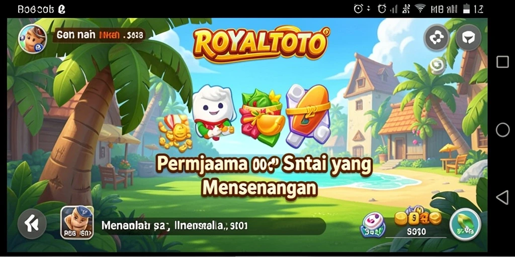 Screenshot gameplay ROYALTOTO yang penuh warna dan seru.