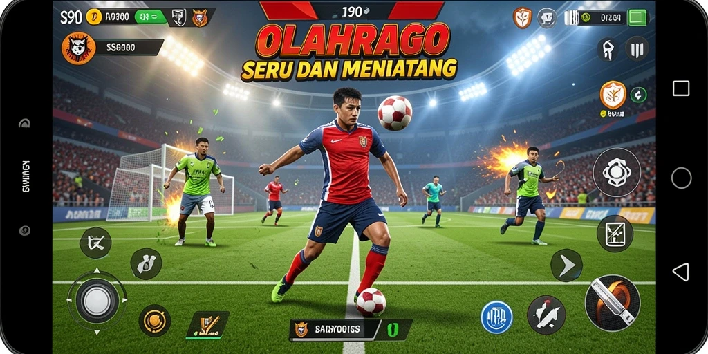 Screenshot S80 menampilkan aksi seru dalam permainan olahraga.
