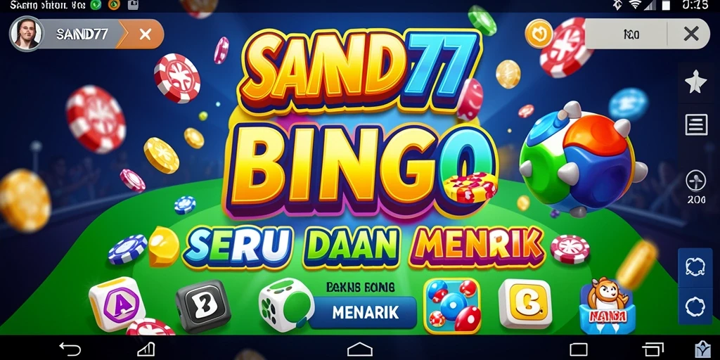Screenshot gameplay SAND77 menampilkan suasana seru permainan Bingo.