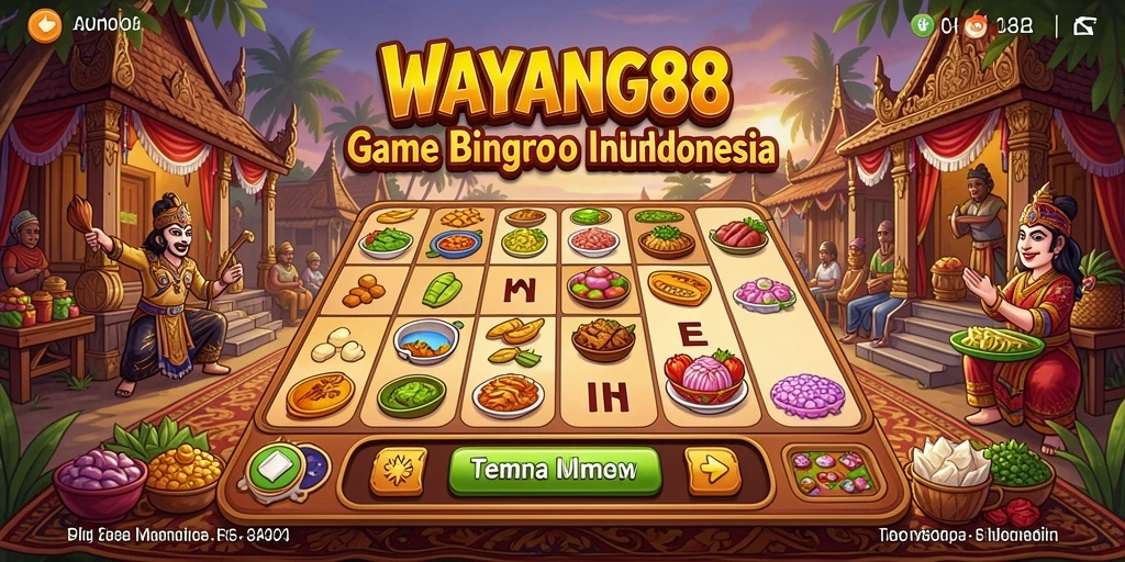 Screenshot permainan Bingo WAYANG88 yang menampilkan aksi seru.