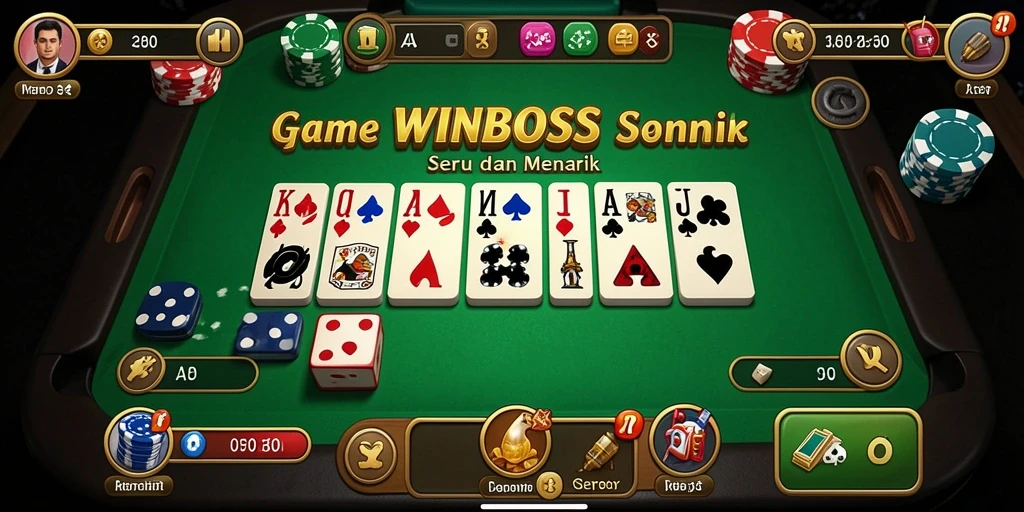 Tangkapan layar permainan WINBOSS menampilkan keseruan bermain Domino.