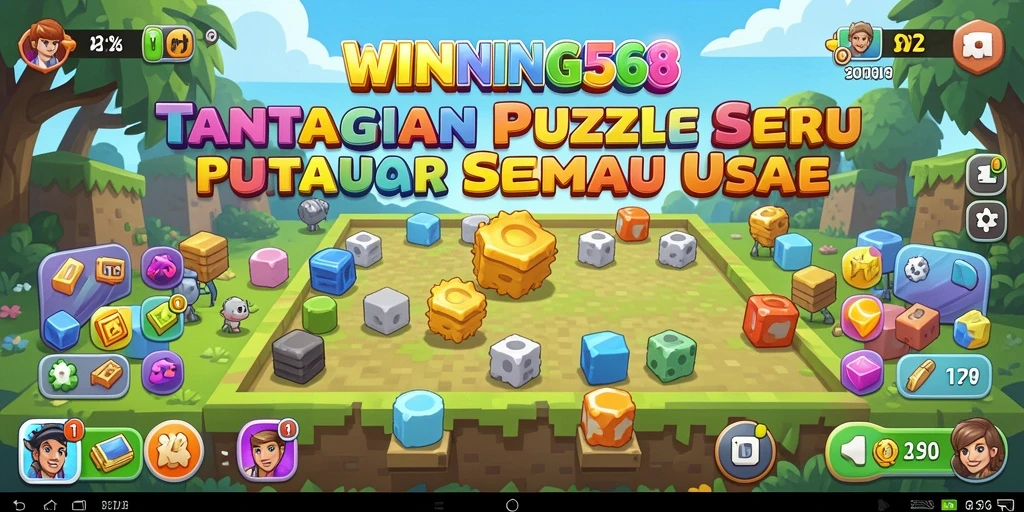 Screenshot gameplay WINNING568 menunjukkan berbagai teka-teki menarik.